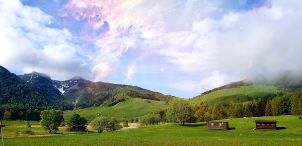 Panoramic view of landscape against sky