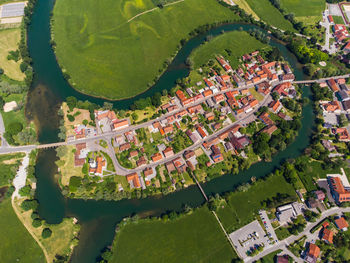 High angle view of cityscape