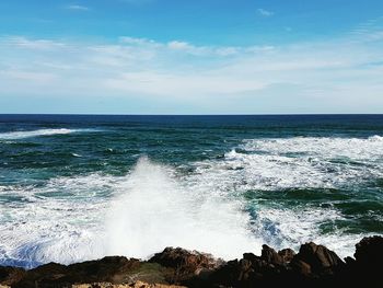 Scenic view of sea against sky