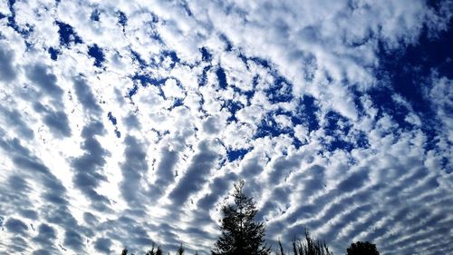 Low angle view of cloudy sky