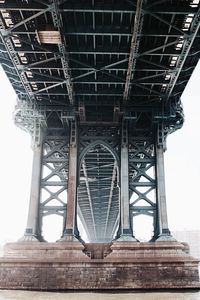 Low angle view of bridge against sky