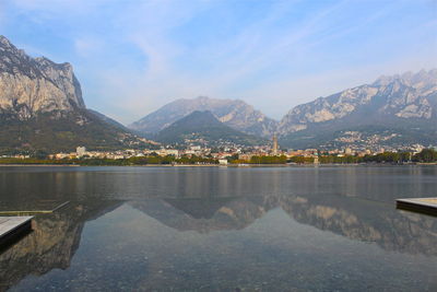 Reflection of mountain in lake