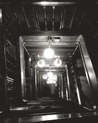Interior of illuminated tunnel