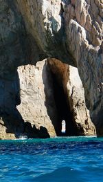 Rock formations in sea