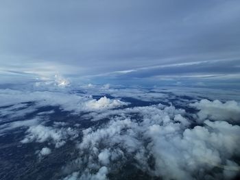 Aerial view of cloudscape against sky