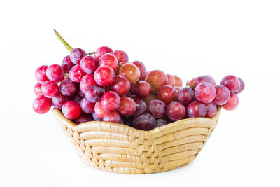 Close-up of strawberries in basket