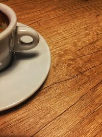 High angle view of bread on table