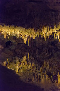 View of cave in water