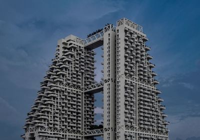 Low angle view of building against sky