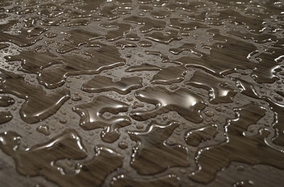 Full frame shot of wet table