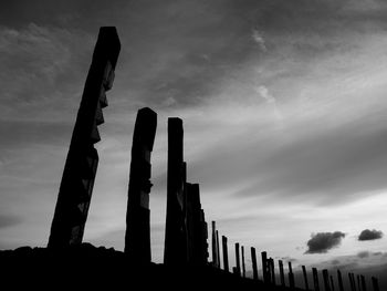Low angle view of structure against sky