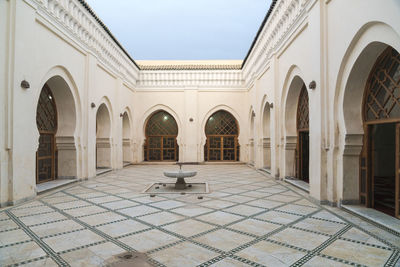 Interior of ben salah mosque in medina, marrakech before sunset