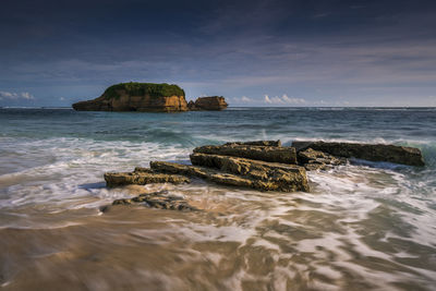 Scenic view of sea against sky