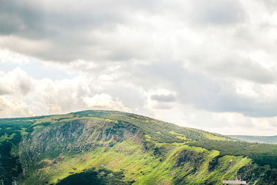 Scenic view of land against sky