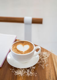 Close-up of coffee on table