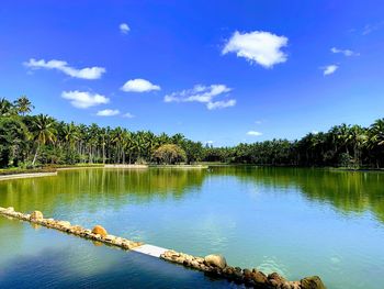 Scenic view of river against sky