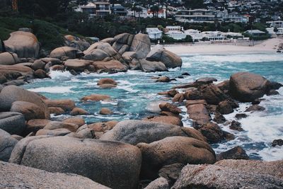 Rocks in sea