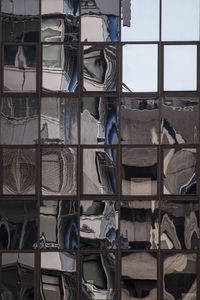 Reflection in windows of building