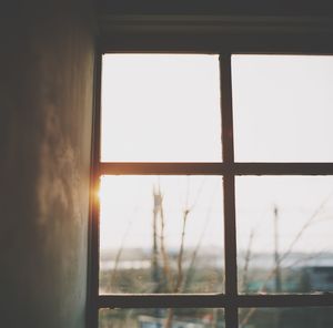 Close-up of window against clear sky