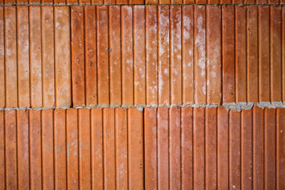 Full frame shot of rusty metallic wall