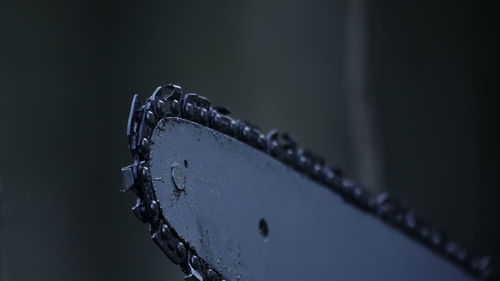 Close-up of chainsaw