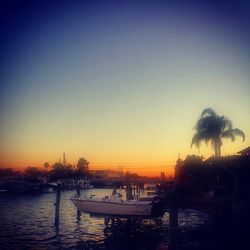 Scenic view of sea at sunset