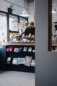 Man working at store