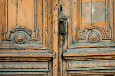 Close-up of closed door