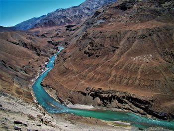 River indus at ladakh region, india