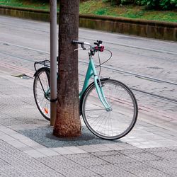 Bicycle mode of transportation on the street