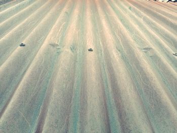 High angle view of sand dune on land