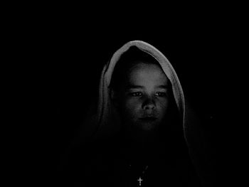 Close-up of over black background