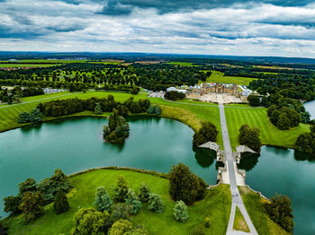 High angle view of landscape