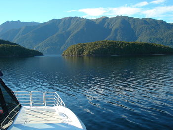 View of boats in lake