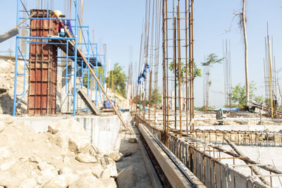 Construction site against sky