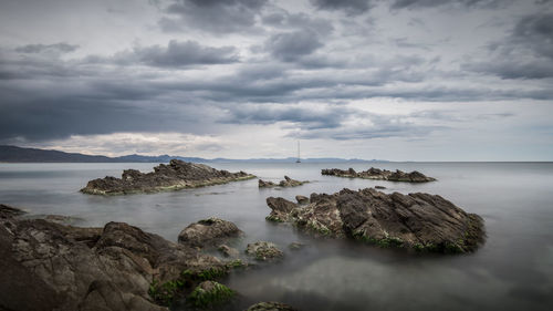 Scenic view of sea against sky