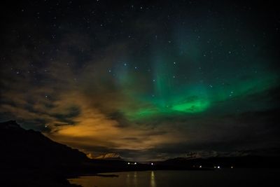 Scenic view of sky at night