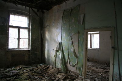 Interior of abandoned house