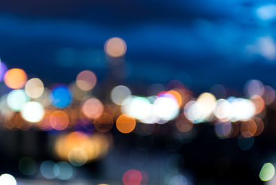 Defocused lights at night