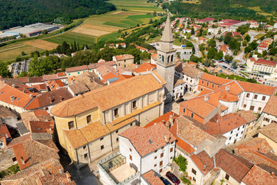 High angle view of townscape