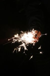Firework display at night