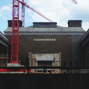 Low angle view of built structure against sky