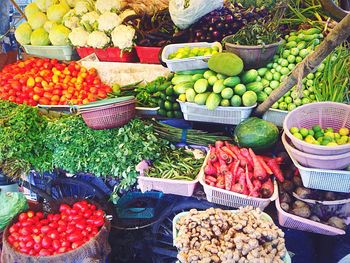 Vegetables for sale in market