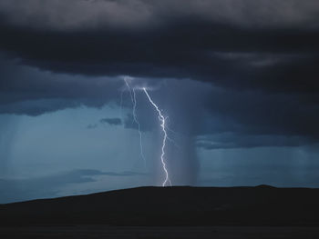 Lightning against sky at night