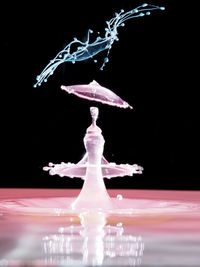 Close-up of illuminated fountain