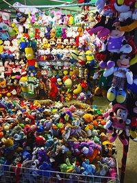 Full frame of colorful market stall