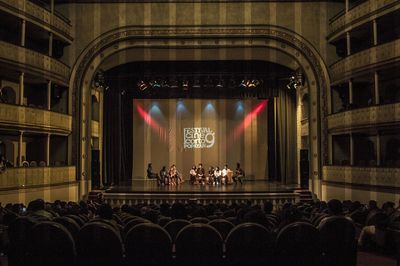 Group of people at music concert