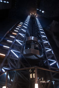 Low angle view of illuminated building