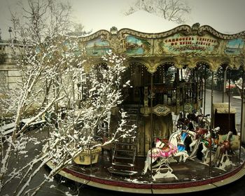 Carousel in amusement park