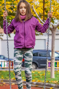 Girl playing at park